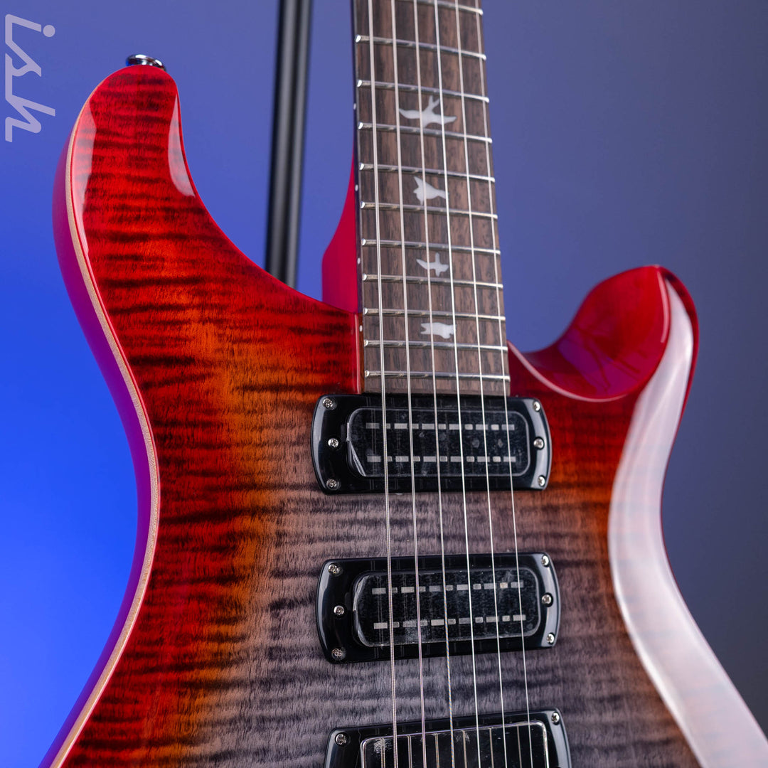 PRS SE Studio Charcoal Cherry Burst