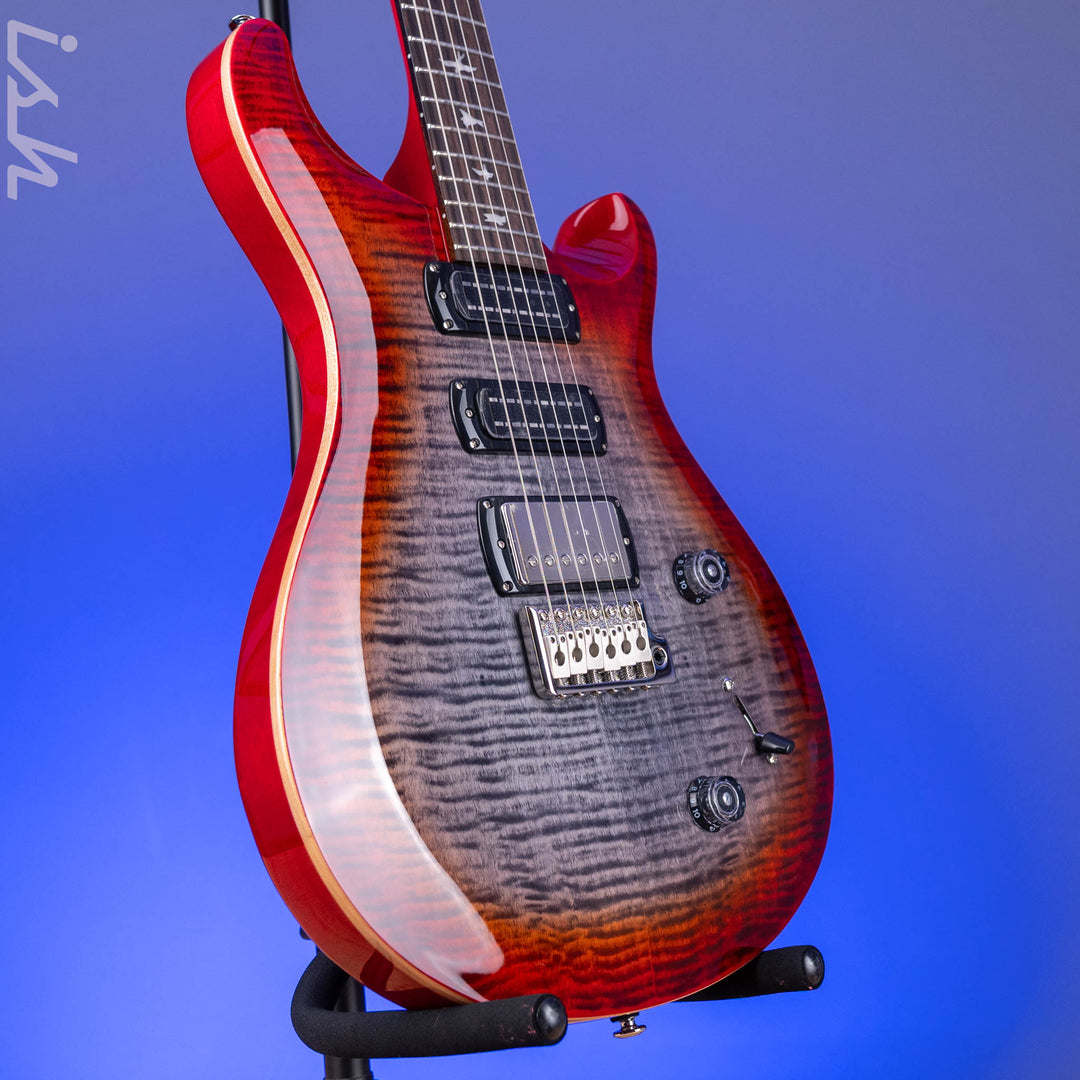 PRS SE Studio Charcoal Cherry Burst