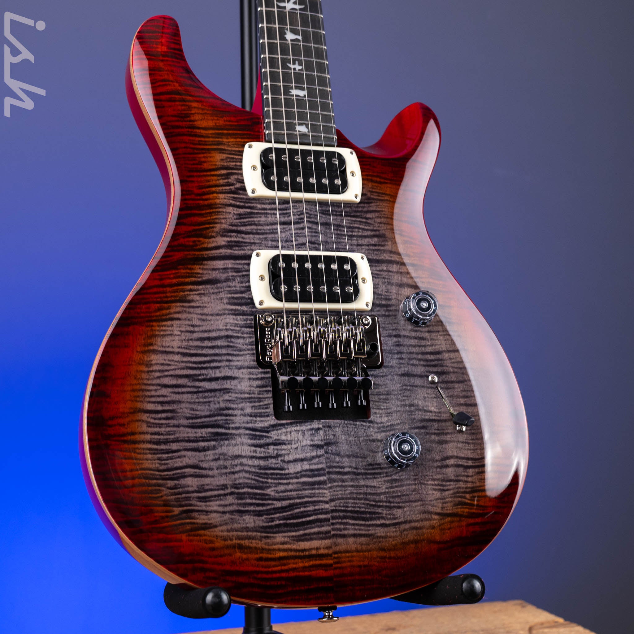 PRS SE Custom 24 Floyd Electric Guitar Charcoal Cherry Burst – Ish