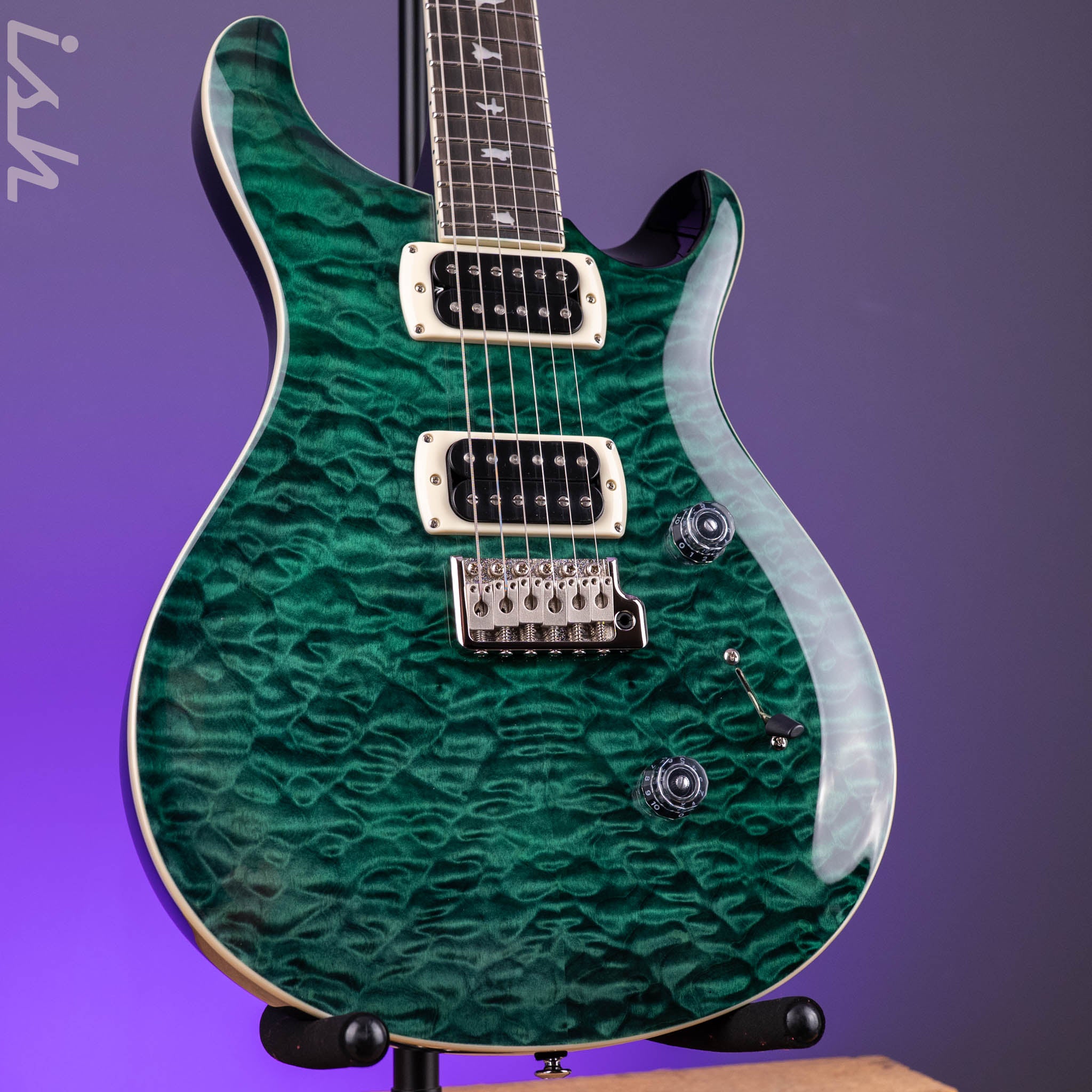 PRS SE Custom 24 Quilt Teal Black *New Color* – Ish Guitars