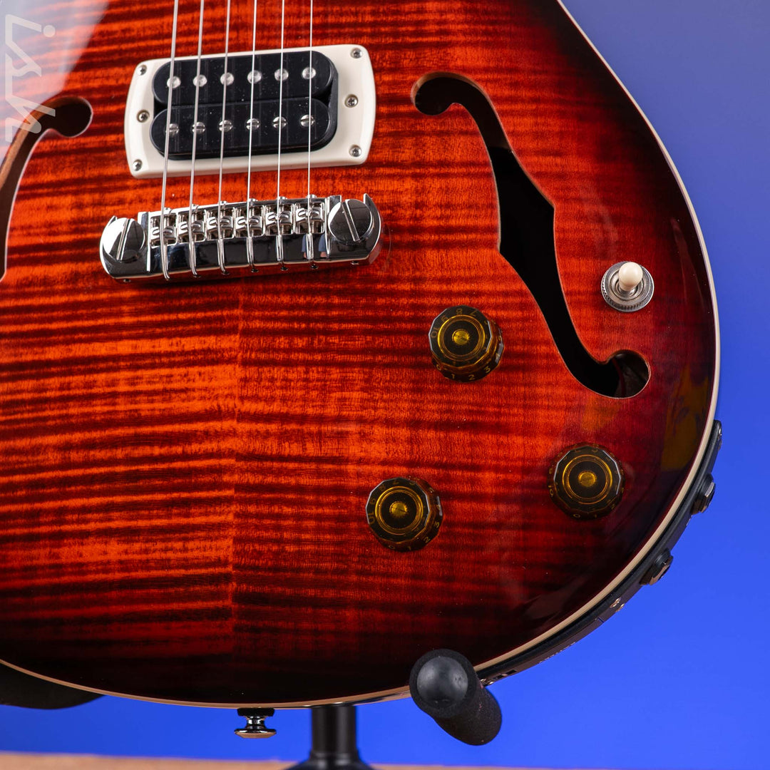PRS SE Flat Back Hollowbody I Piezo *NEW MODEL* Orange Tiger Smokeburst