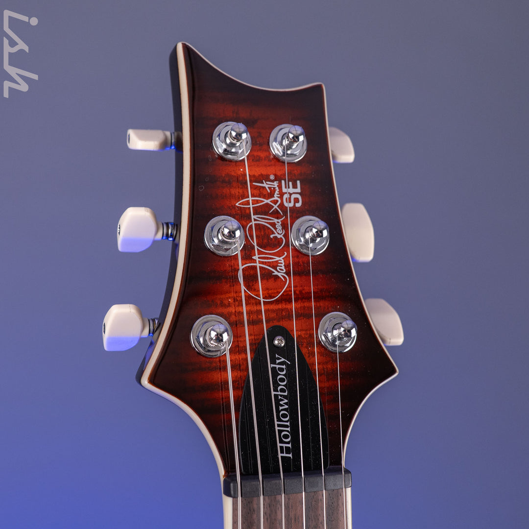 PRS SE Flat Back Hollowbody I Piezo *NEW MODEL* Orange Tiger Smokeburst