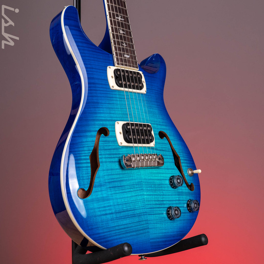 PRS SE Flat Back Hollowbody I Piezo *NEW MODEL* Lake Blue