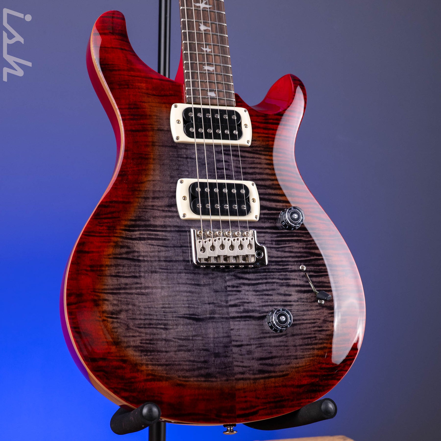 PRS SE Custom 24 Charcoal Cherry Burst – Ish Guitars