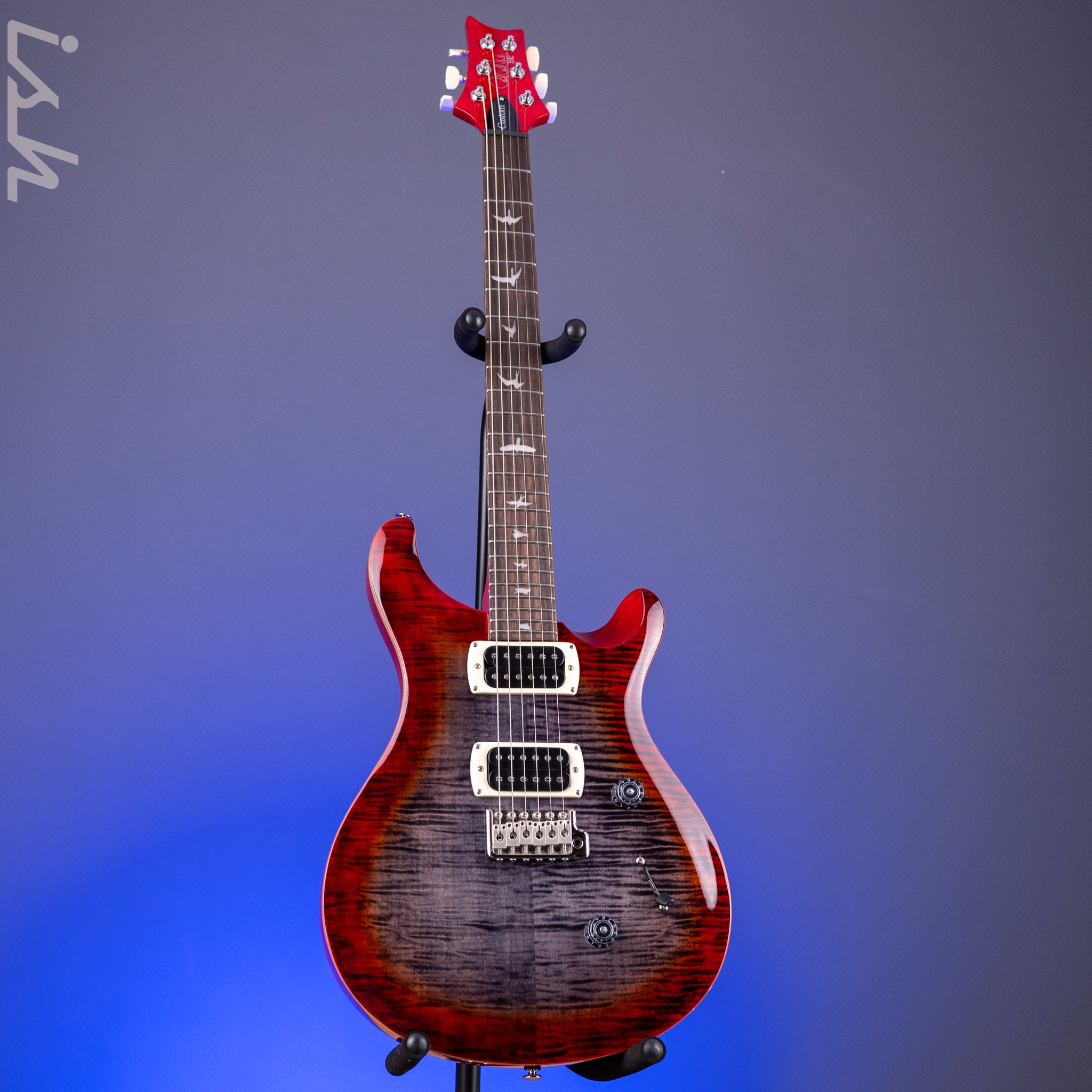 PRS SE Custom 24 Charcoal Cherry Burst – Ish Guitars