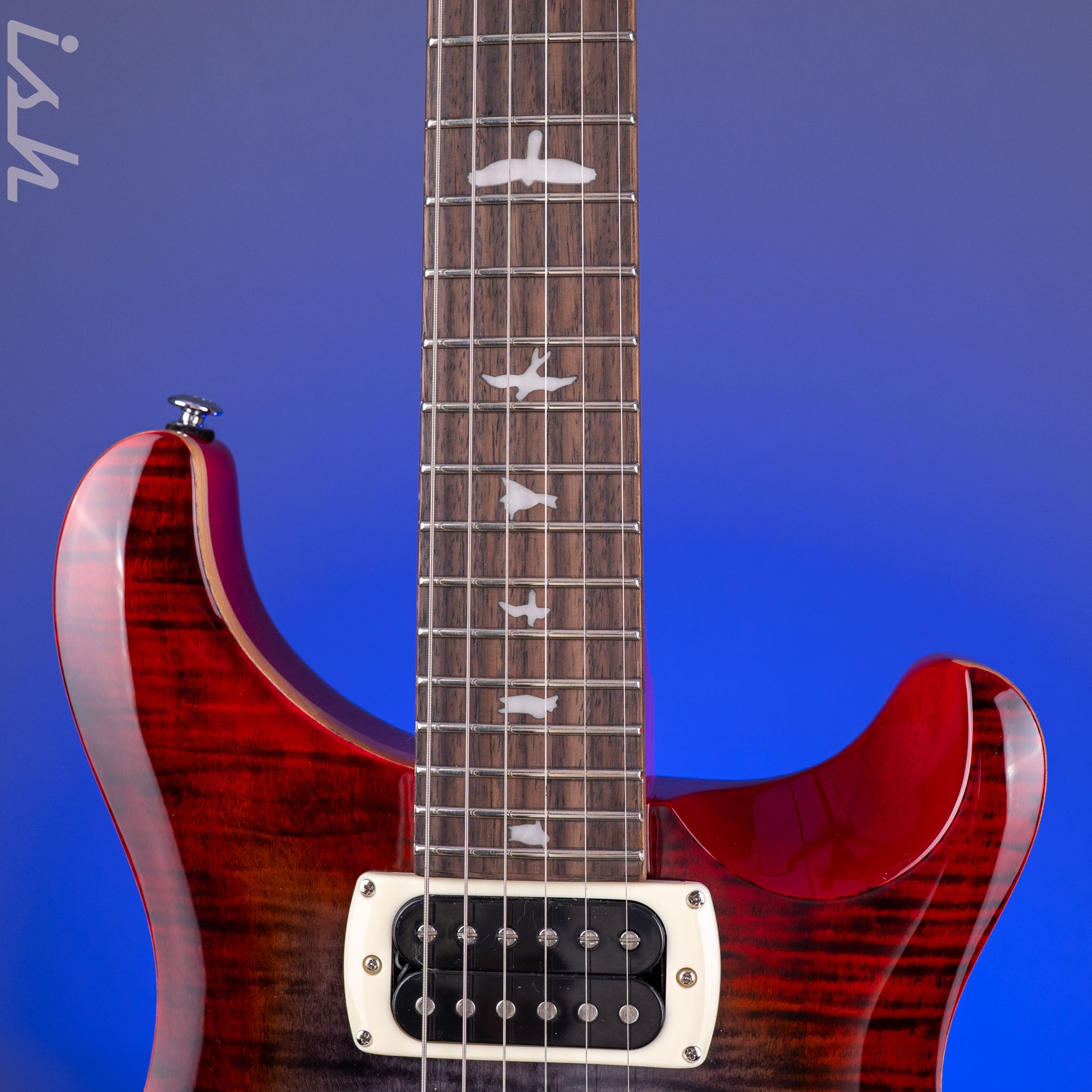 PRS SE Custom 24 Charcoal Cherry Burst – Ish Guitars