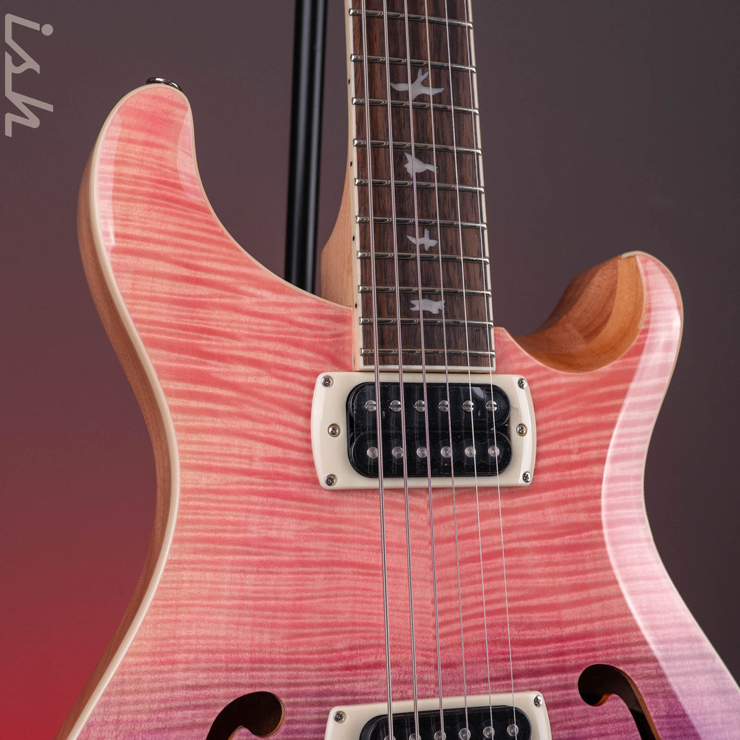 PRS SE Flat Back Hollowbody I Baritone Piezo Ed Sheeran Pink Ombre *NEW MODEL*