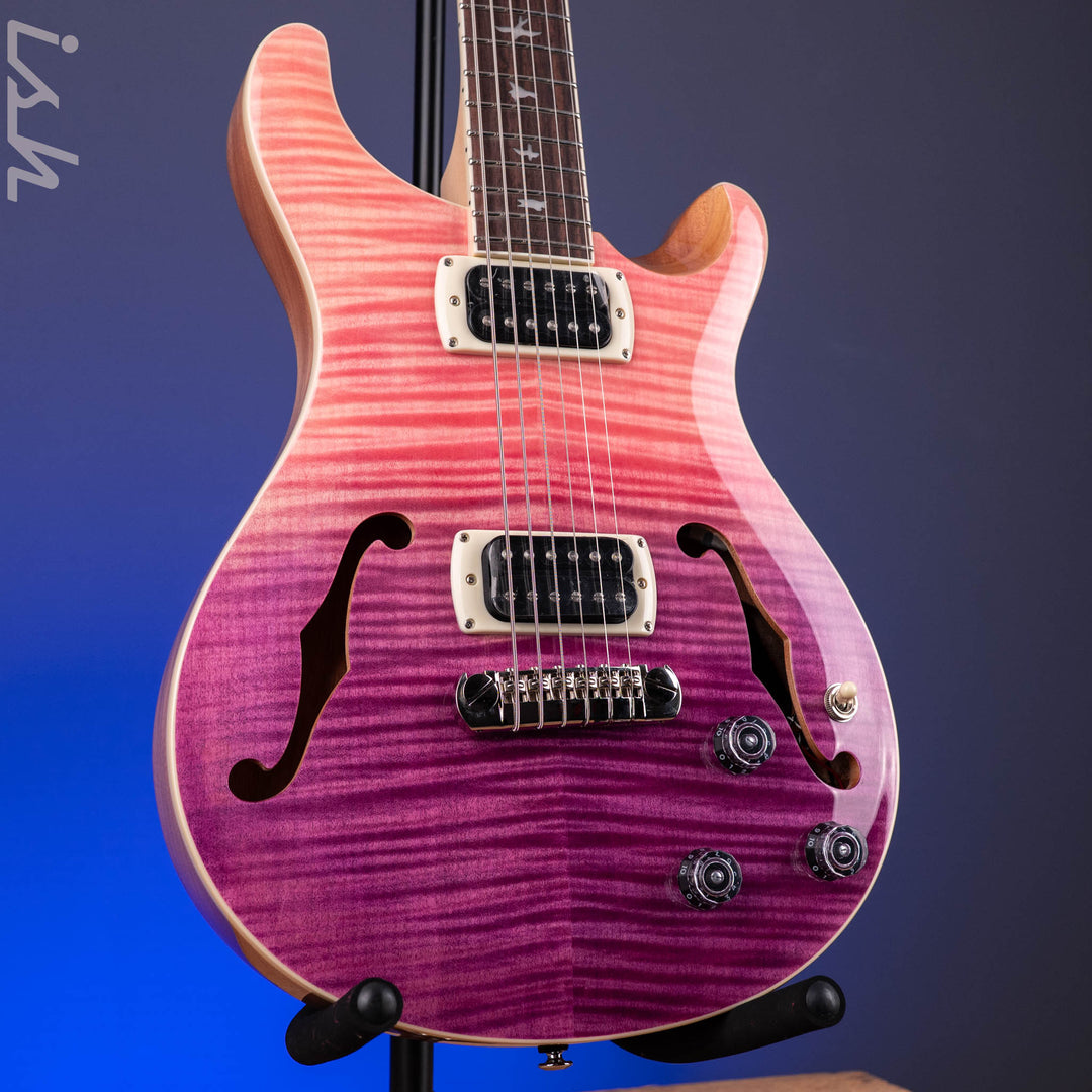 PRS SE Flat Back Hollowbody I Baritone Piezo Ed Sheeran Pink Ombre *NEW MODEL*