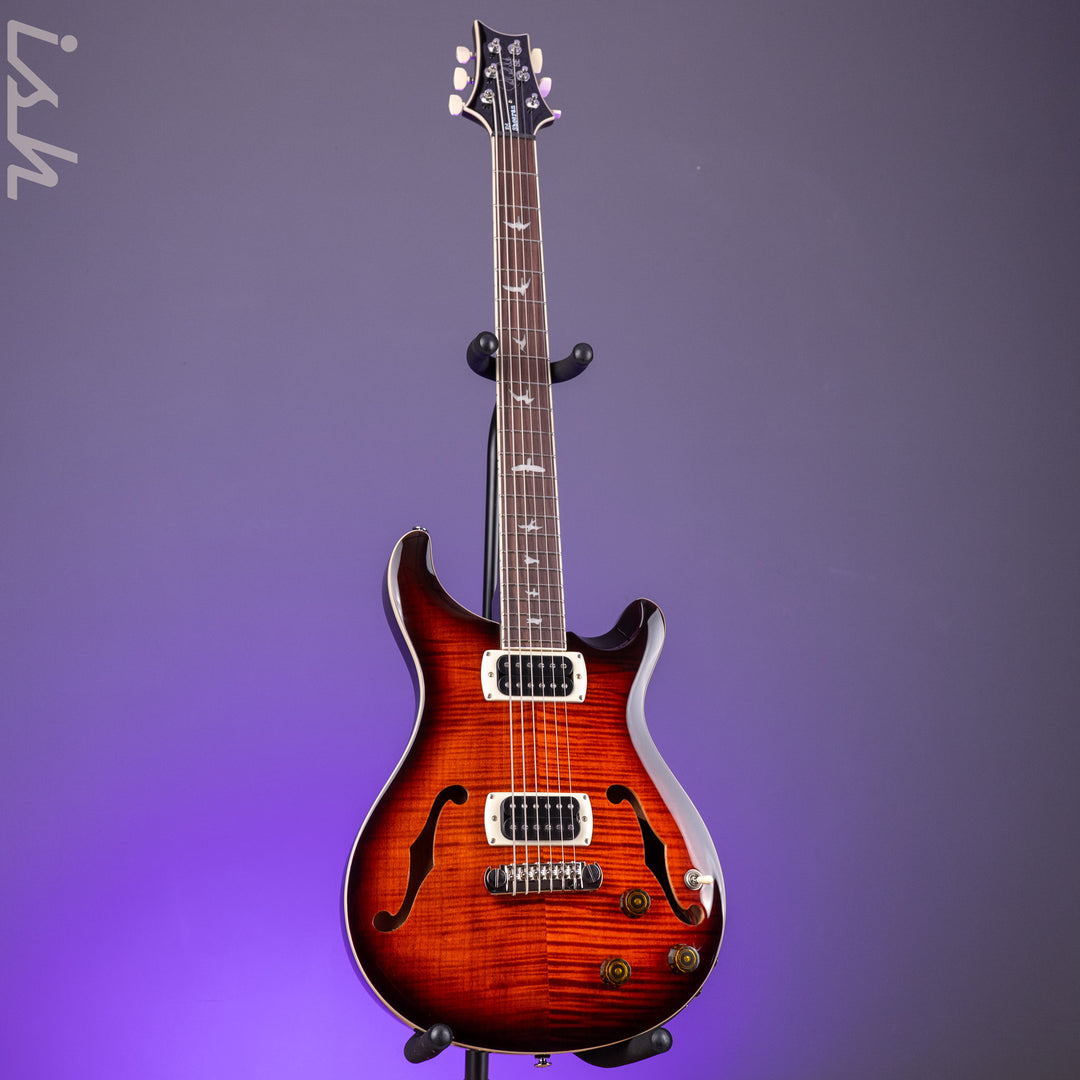 PRS SE Flat Back Hollowbody I Baritone Piezo Ed Sheeran Orange Tiger Smokeburst *NEW MODEL*