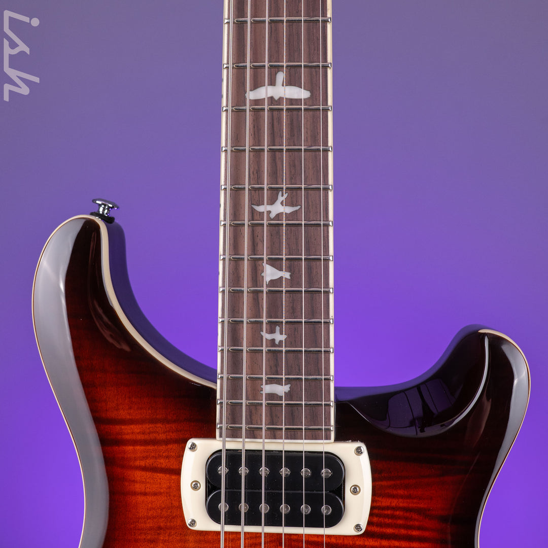 PRS SE Flat Back Hollowbody I Baritone Piezo Ed Sheeran Orange Tiger Smokeburst *NEW MODEL*