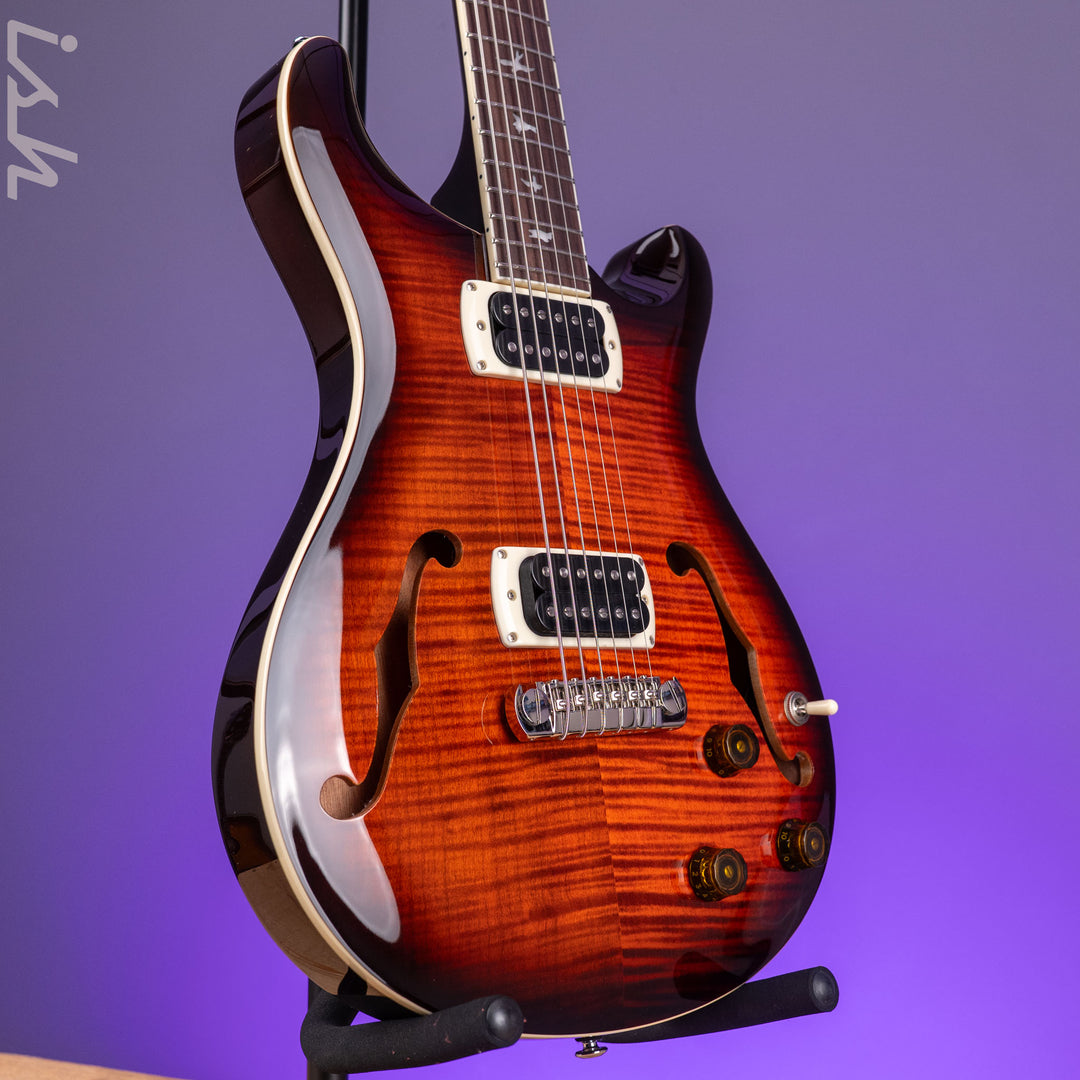PRS SE Flat Back Hollowbody I Baritone Piezo Ed Sheeran Orange Tiger Smokeburst *NEW MODEL*