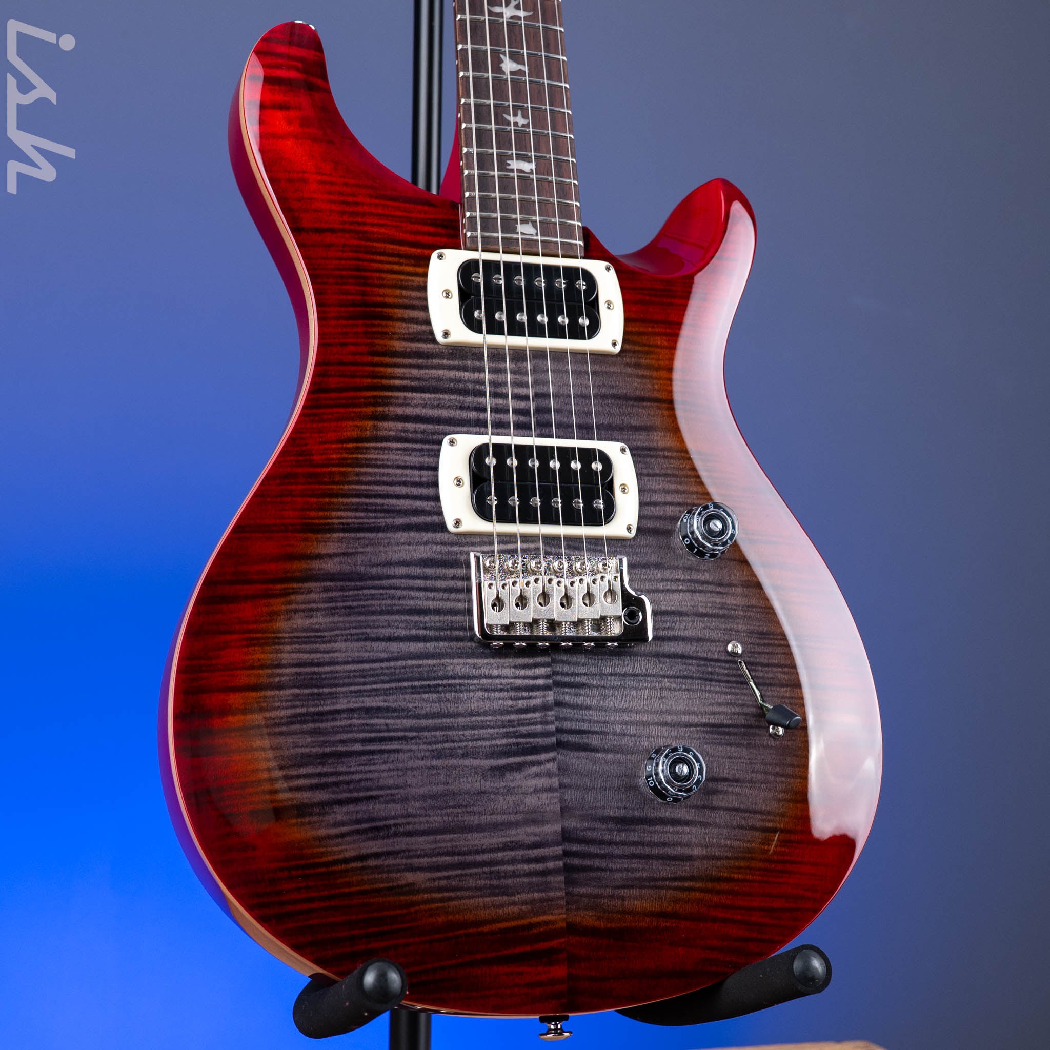 PRS SE Custom 24 Charcoal Cherry Burst – Ish Guitars