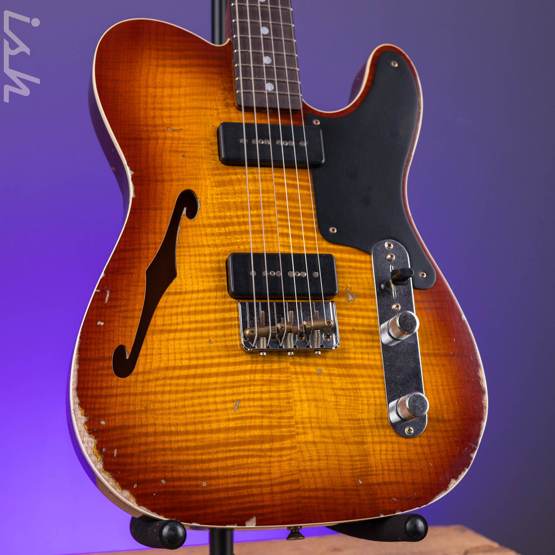 Fender Custom Shop Artisan Dual P90 Tele Relic Aged Tobacco Sunburst