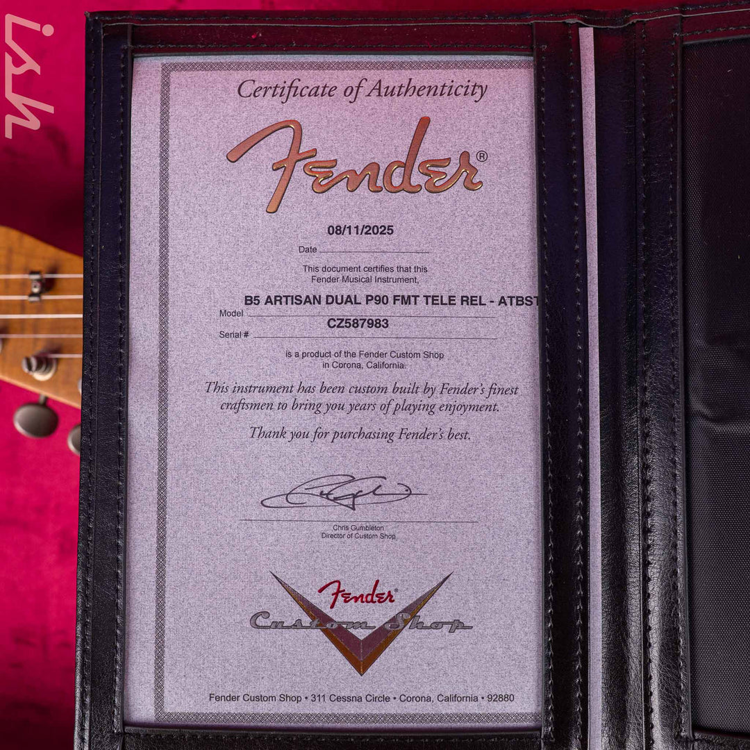 Fender Custom Shop Artisan Dual P90 Tele Relic Aged Tobacco Sunburst