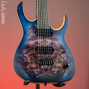 Mayones Duvell Elite 7-String Transparent Dirty Purple Blue Burst Satin