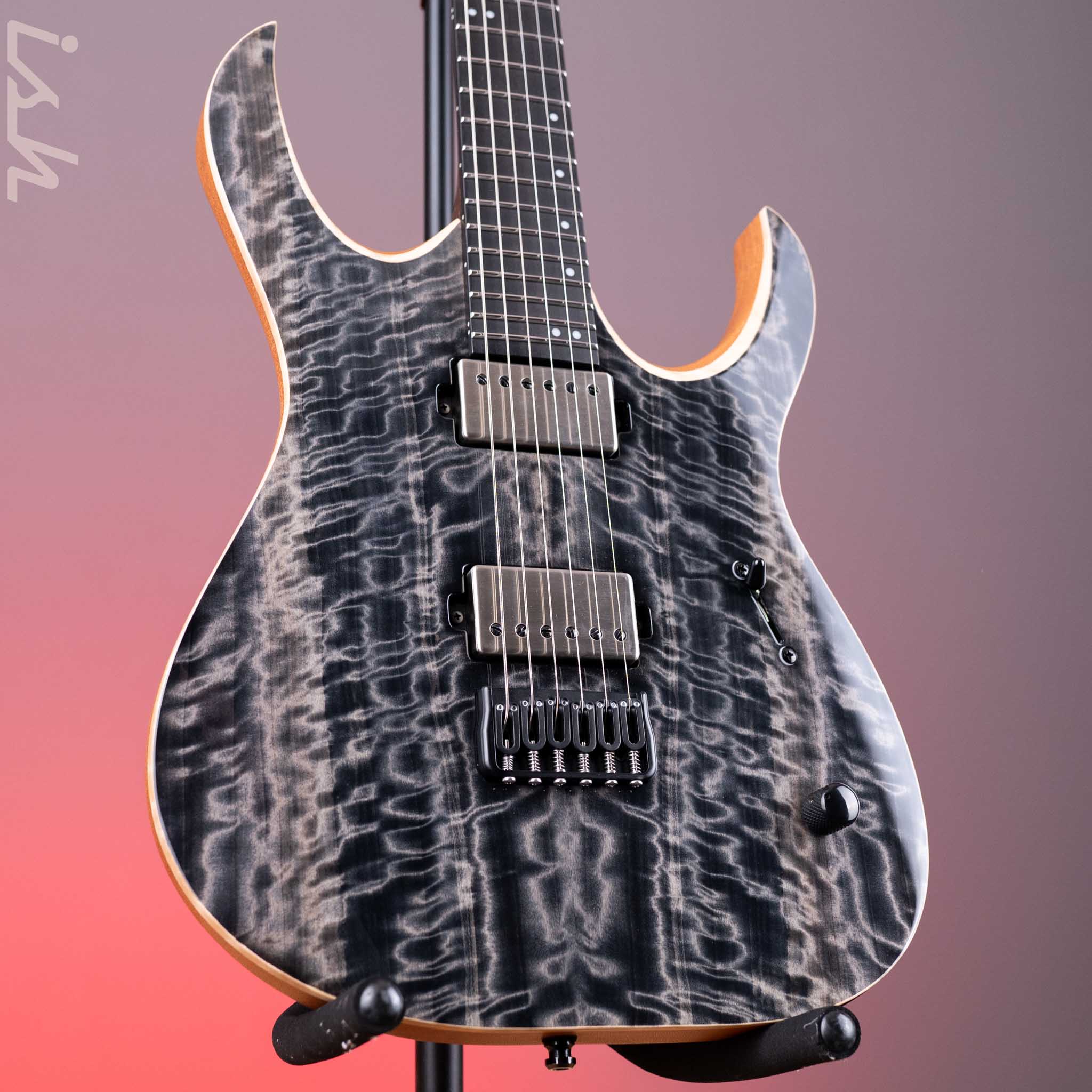 Mayones Duvell Elite 6 Electric Guitar Trans Graphite Gloss Curly