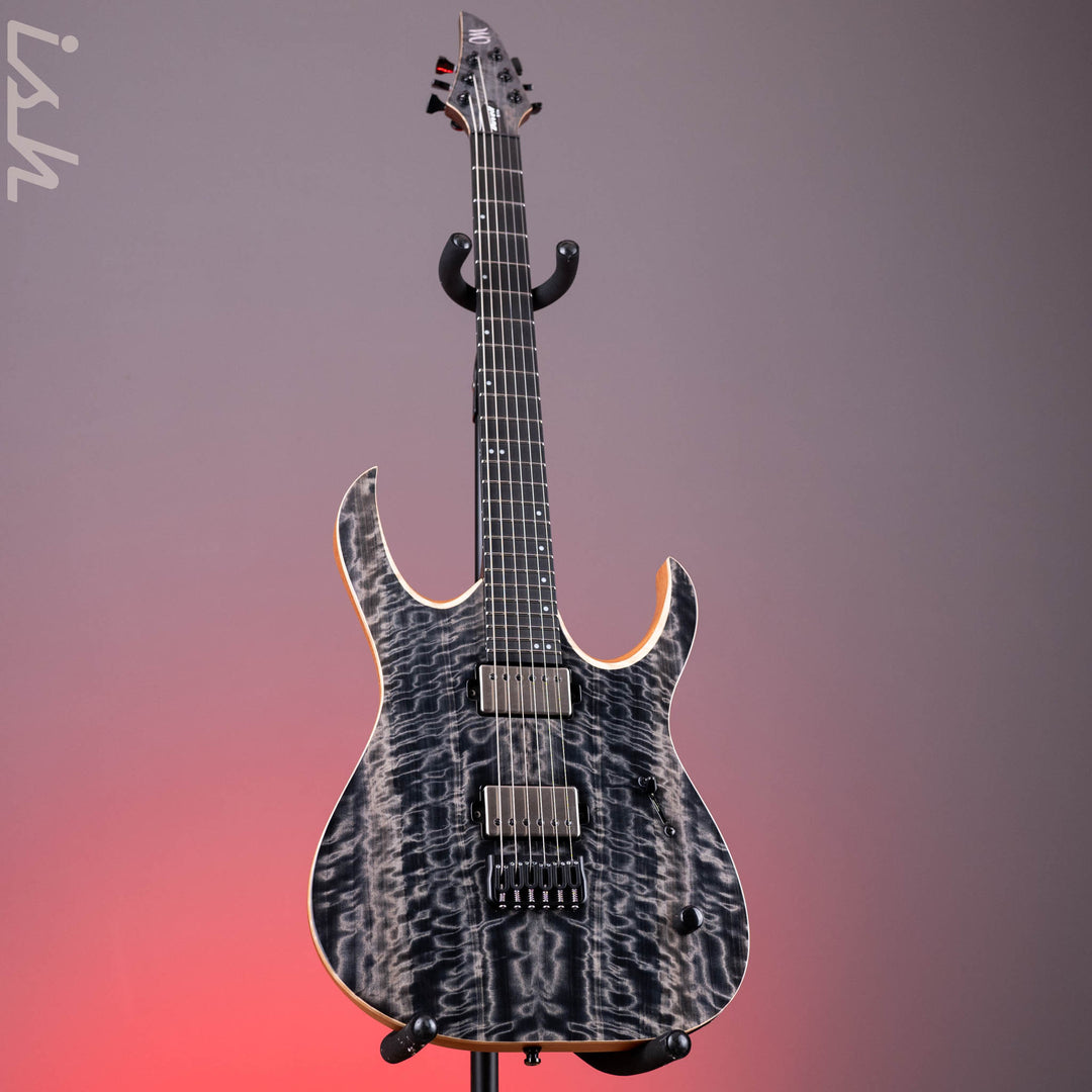 Mayones Duvell Elite 6 Electric Guitar Trans Graphite Gloss Curly Poplar
