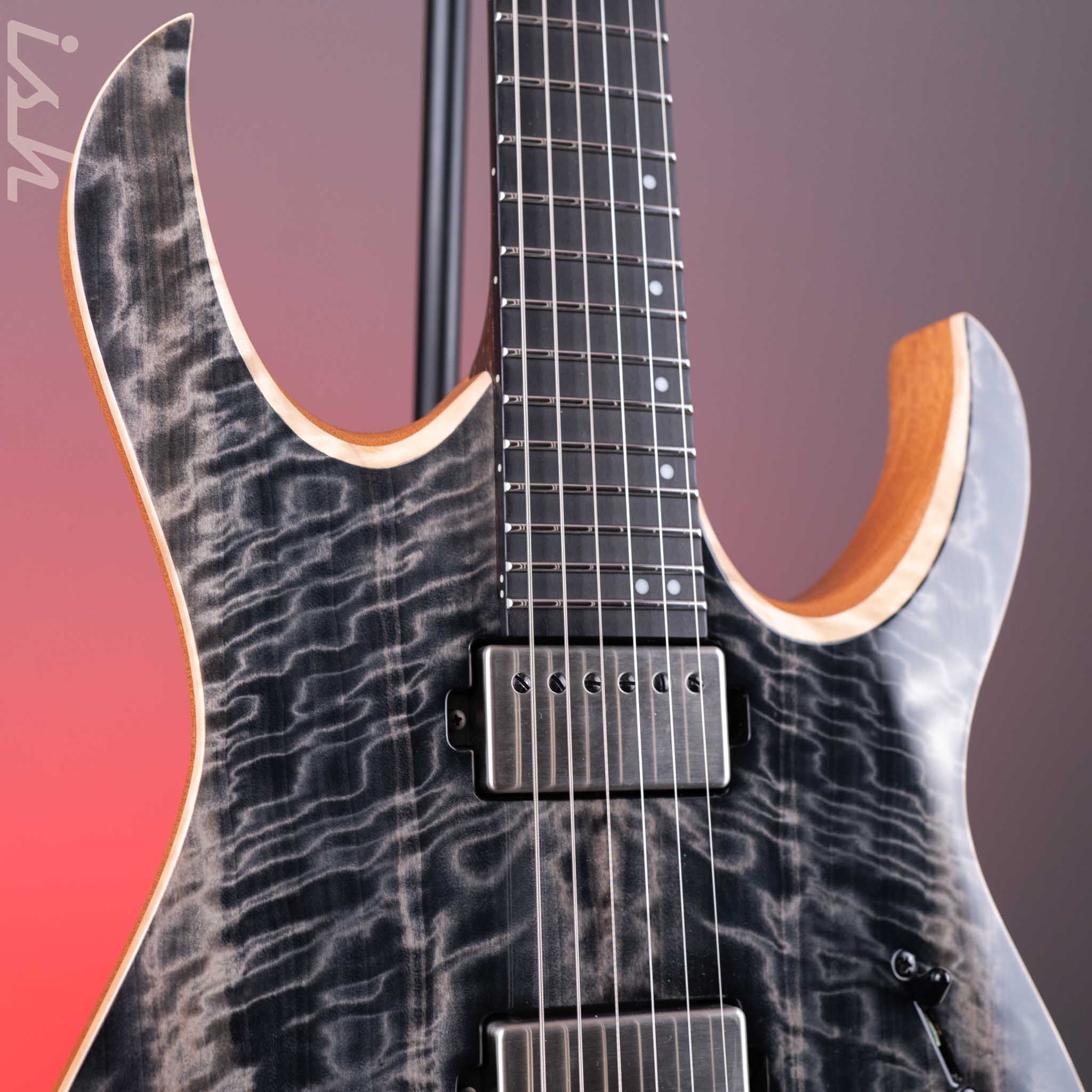 Mayones Duvell Elite 6 Electric Guitar Trans Graphite Gloss Curly