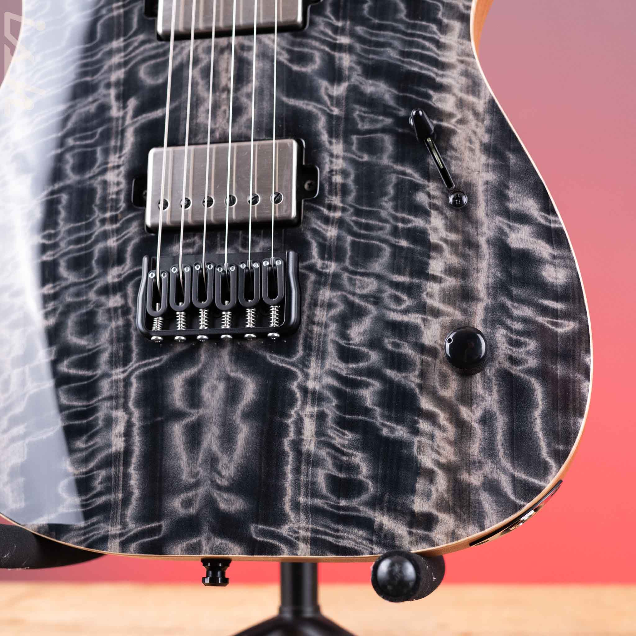 Mayones Duvell Elite 6 Electric Guitar Trans Graphite Gloss Curly