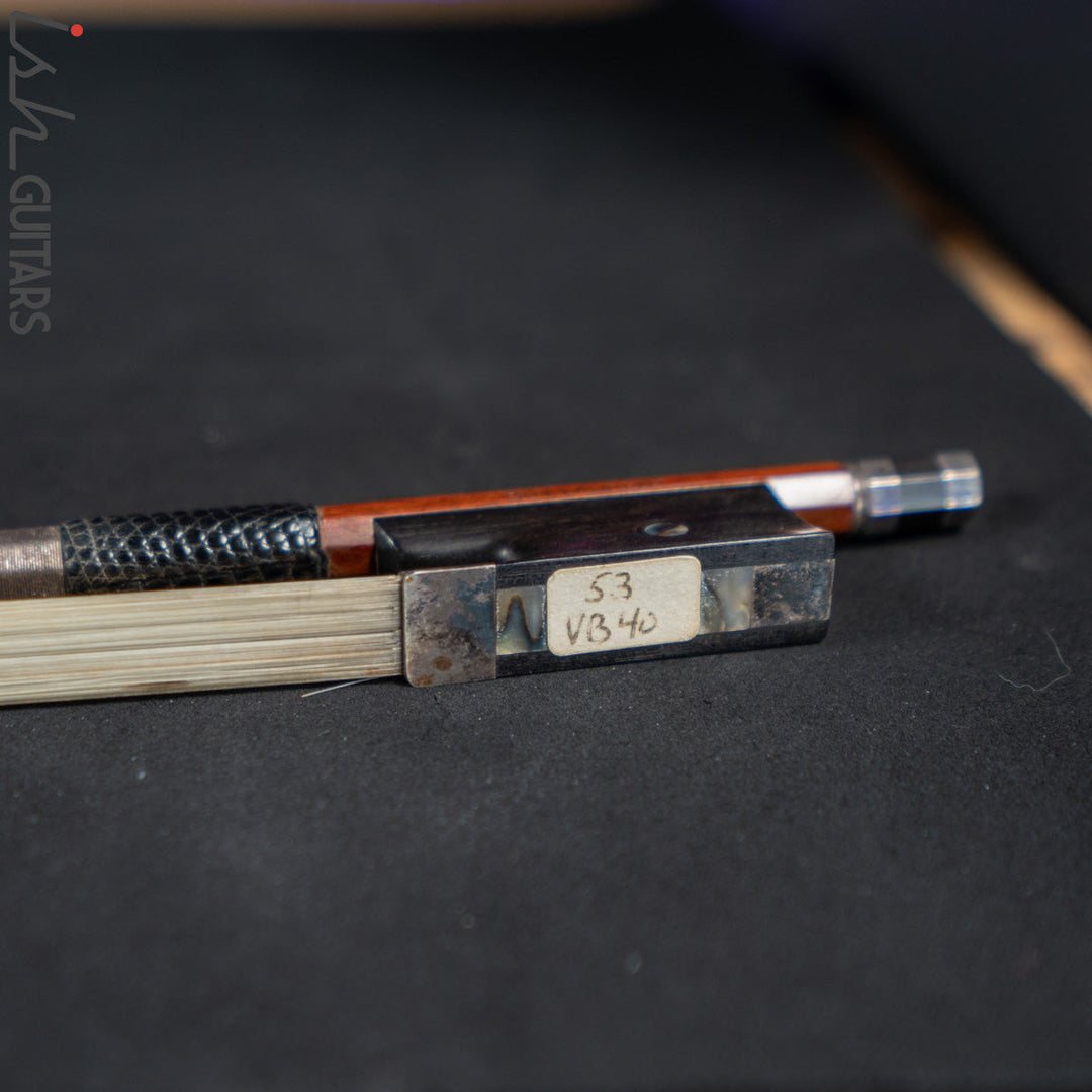 Guy Laurent Workshop Pernambuco Violin Bow - 4/4 size - Round Stick - Silver Mounted