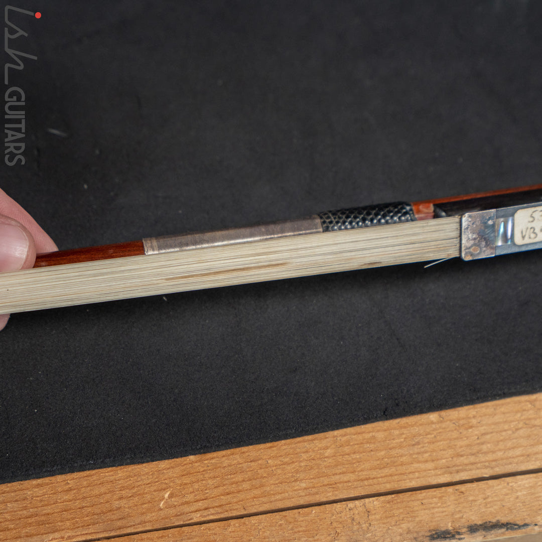 Guy Laurent Workshop Pernambuco Violin Bow - 4/4 size - Round Stick - Silver Mounted