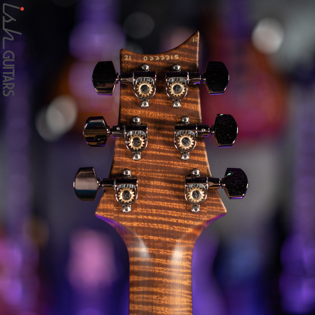 2021 PRS Wood Library Custom 24 10 Top Quilt Torrefied Maple Neck Natural Gloss