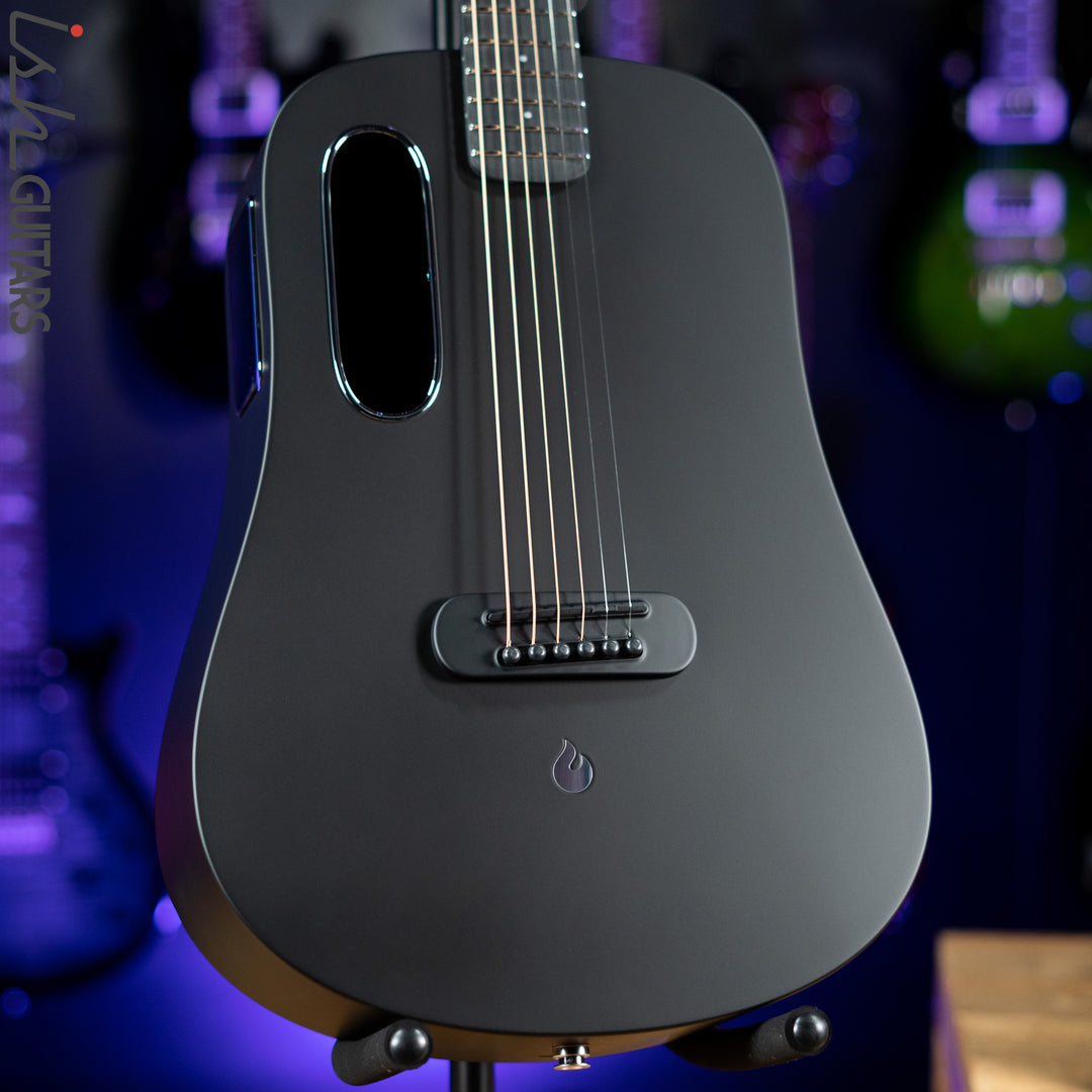 Lava Music Blue Lava Smart Acoustic Guitar Midnight Black w/ Airflow Bag Demo