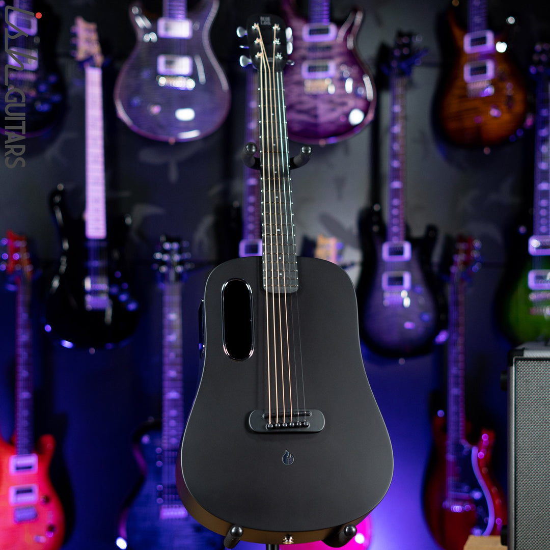 Lava Music Blue Lava Smart Acoustic Guitar Midnight Black w/ Airflow Bag Demo