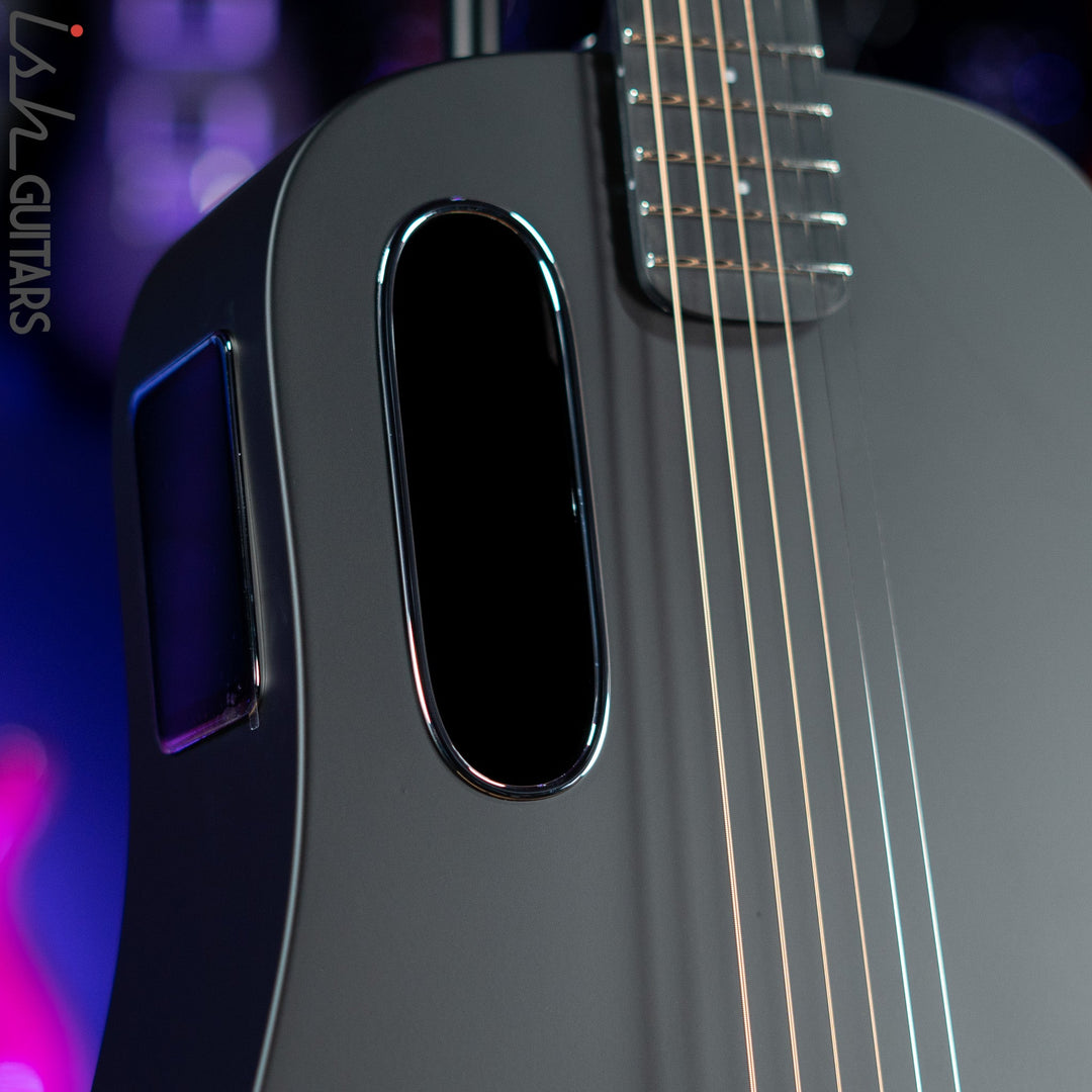 Lava Music Blue Lava Smart Acoustic Guitar Midnight Black w/ Airflow Bag Demo