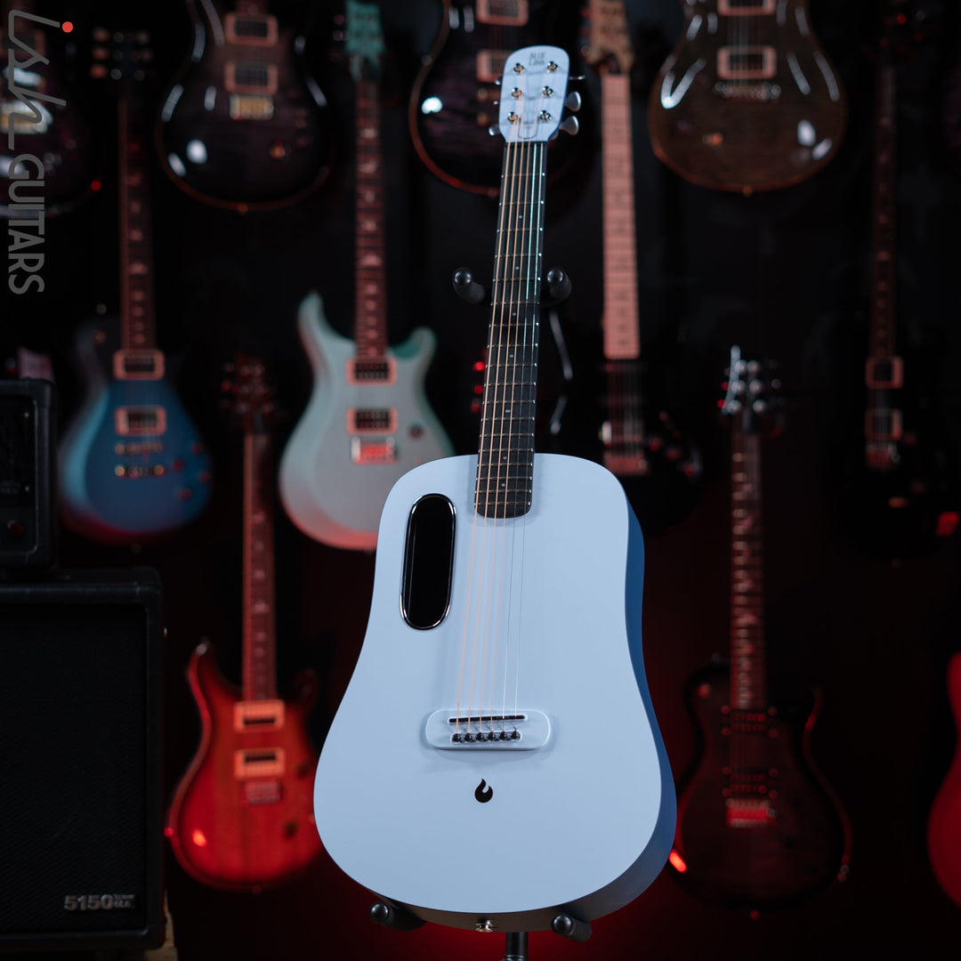 Lava Music Blue Lava Smart Acoustic Guitar Ice Blue/ Ocean Blue w/ Airflow Bag Demo