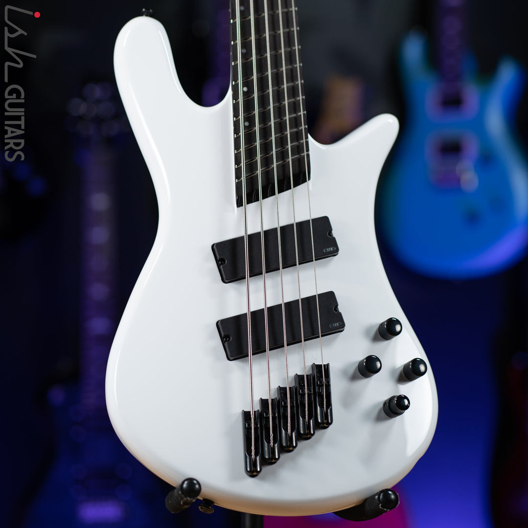 2022 Ish X Spector NS Dimension 5 String EMG Darkglass White Gloss