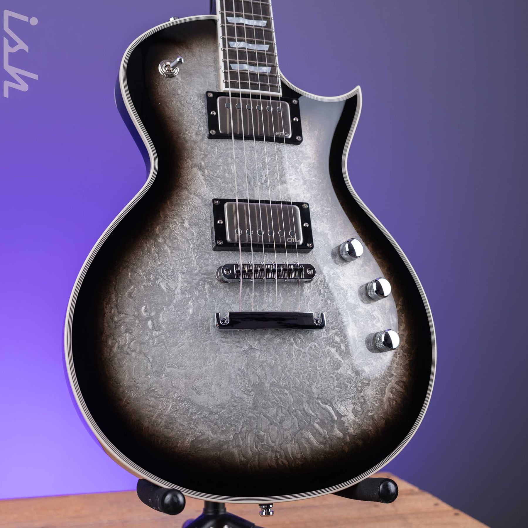 Metal Curst ESP Eclipse Custom Silver Liquid Metal Burst – Ish Guitars