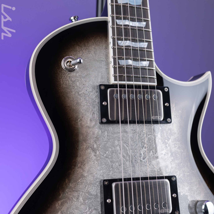 ESP Eclipse Custom Silver Liquid Metal Burst