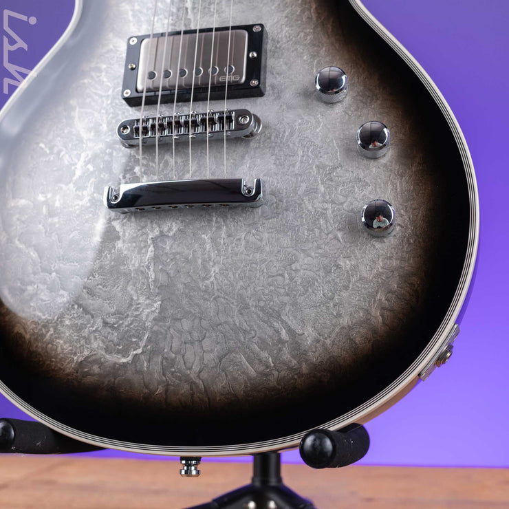 ESP Eclipse Custom Silver Liquid Metal Burst