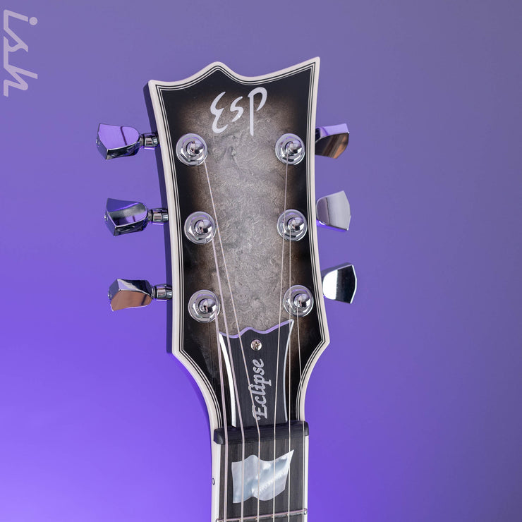 ESP Eclipse Custom Silver Liquid Metal Burst