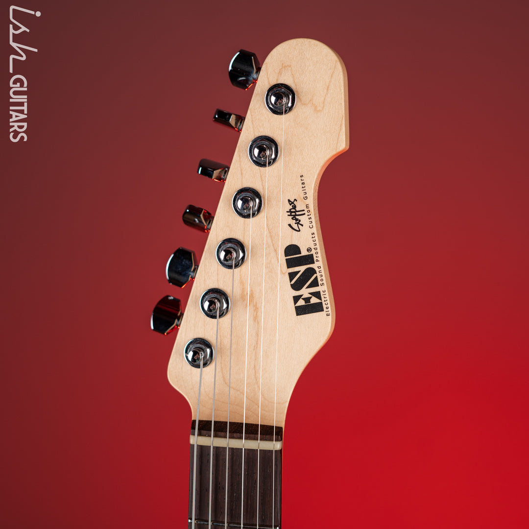 ESP Custom Shop Snapper CTM Burl Poplar Nebula Blue Burst Demo