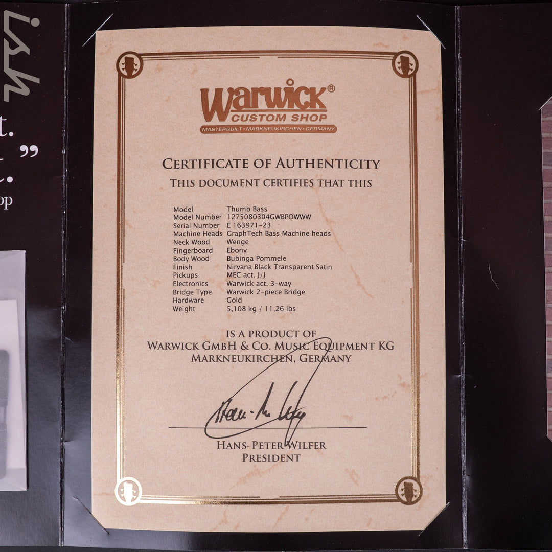 2023 Warwick Masterbuilt Thumb 5 Nirvana Black