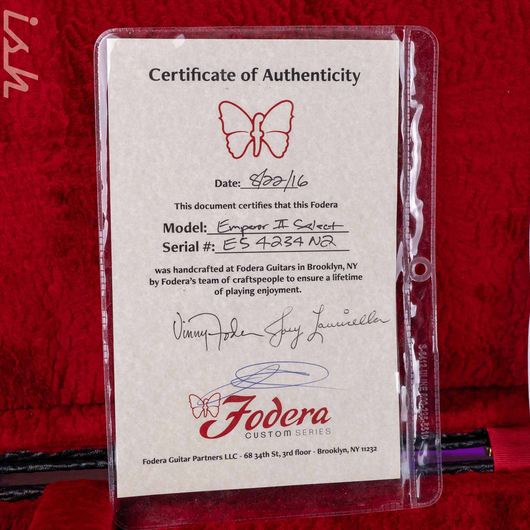 2016 Fodera Emperor II 5 Elite Neck Through Natural