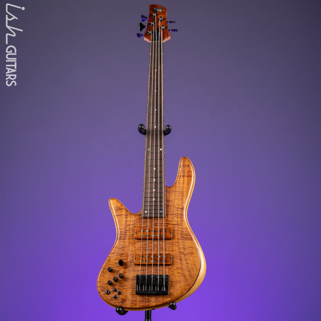 2019 Fodera Emperor 5 Lefty Flame Koa
