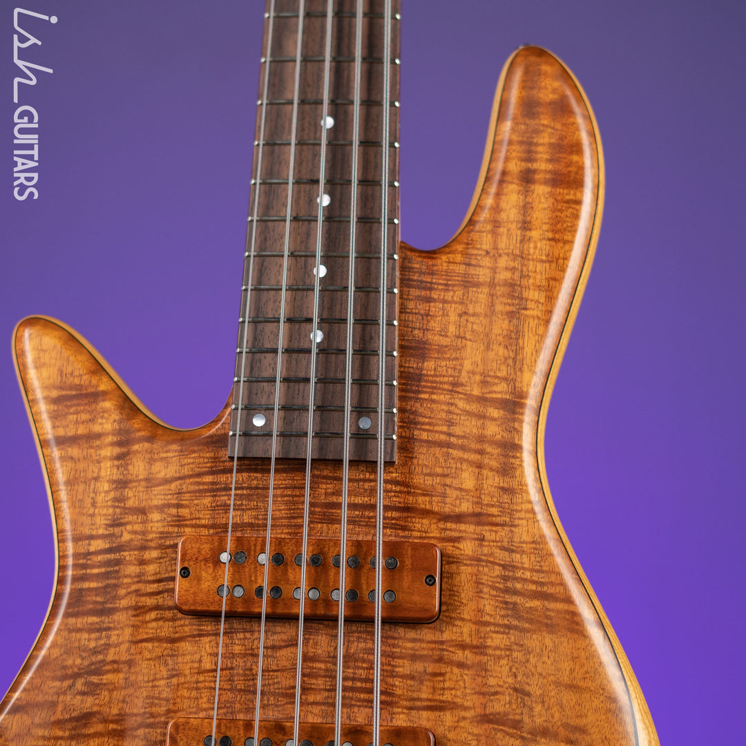 2019 Fodera Emperor 5 Lefty Flame Koa