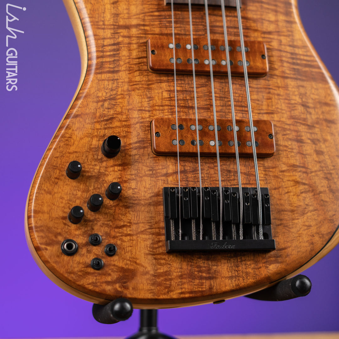 2019 Fodera Emperor 5 Lefty Flame Koa