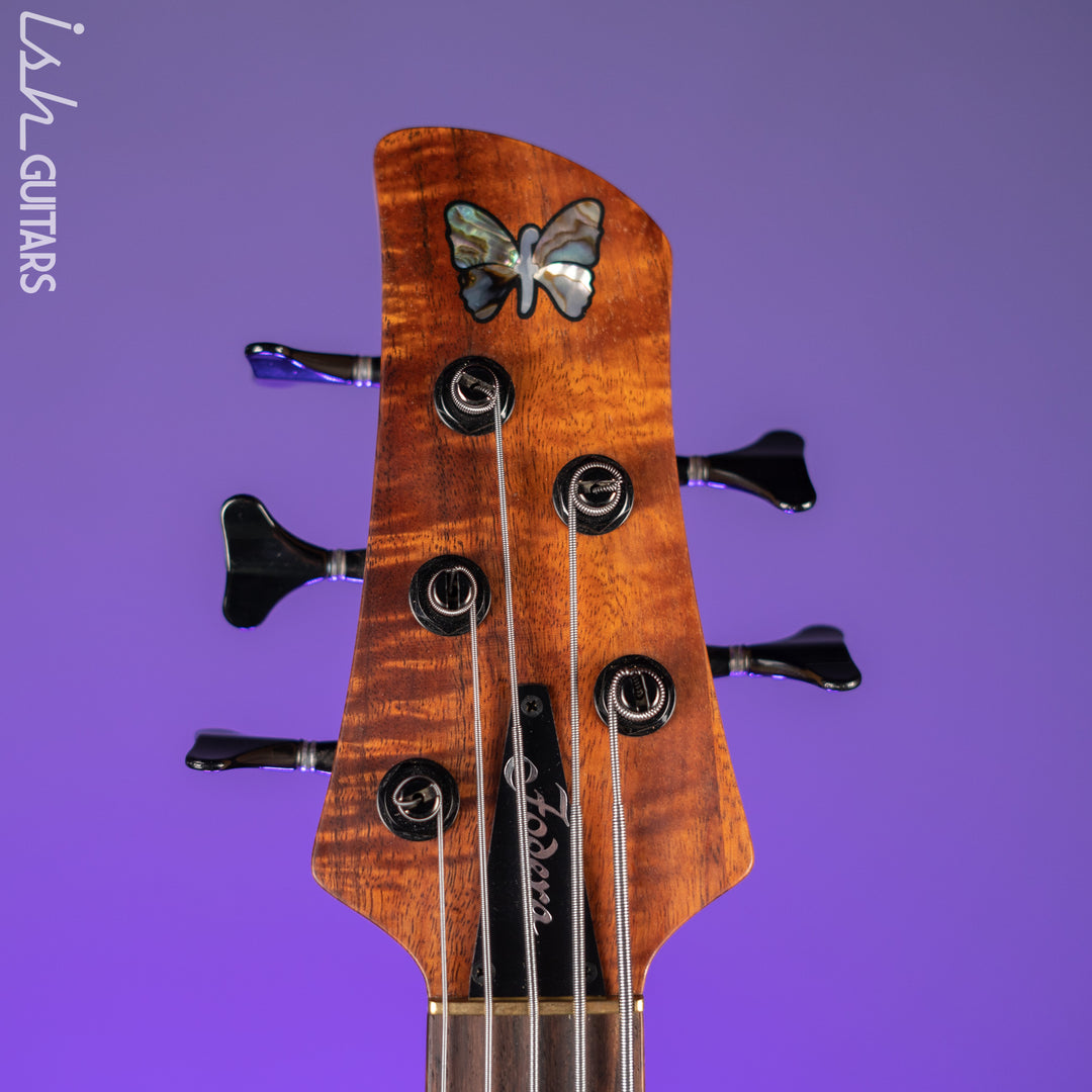 2019 Fodera Emperor 5 Lefty Flame Koa