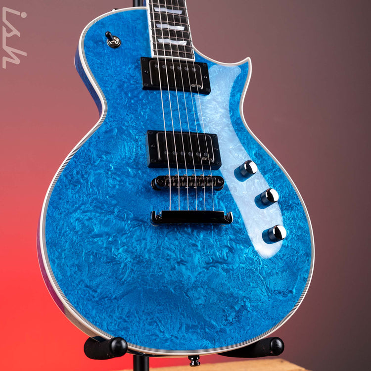 ESP USA Eclipse Custom Blue Liquid Metal – Ish Guitars