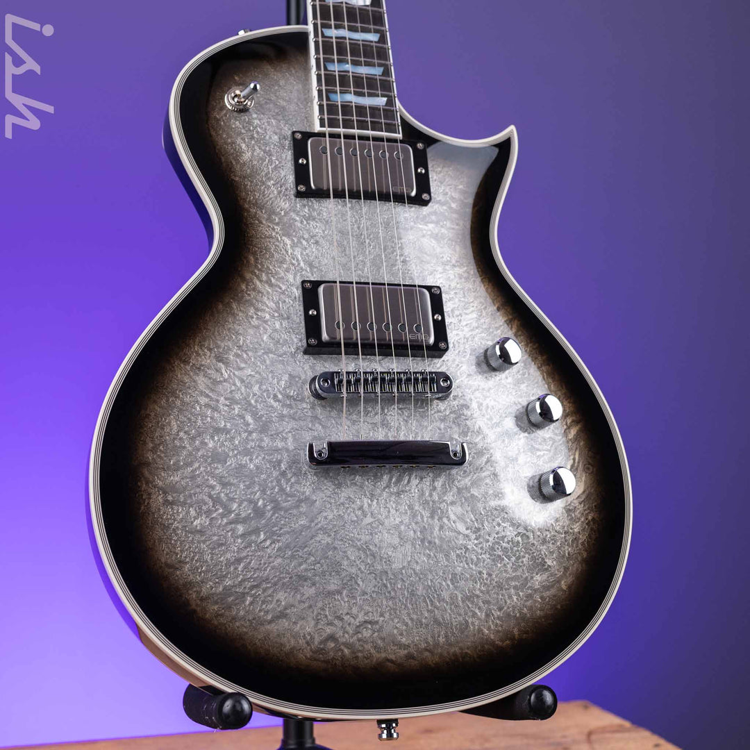 ESP Eclipse Custom Silver Liquid Metal Burst
