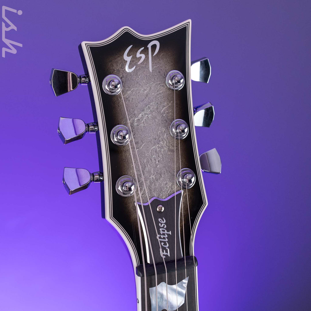 ESP Eclipse Custom Silver Liquid Metal Burst