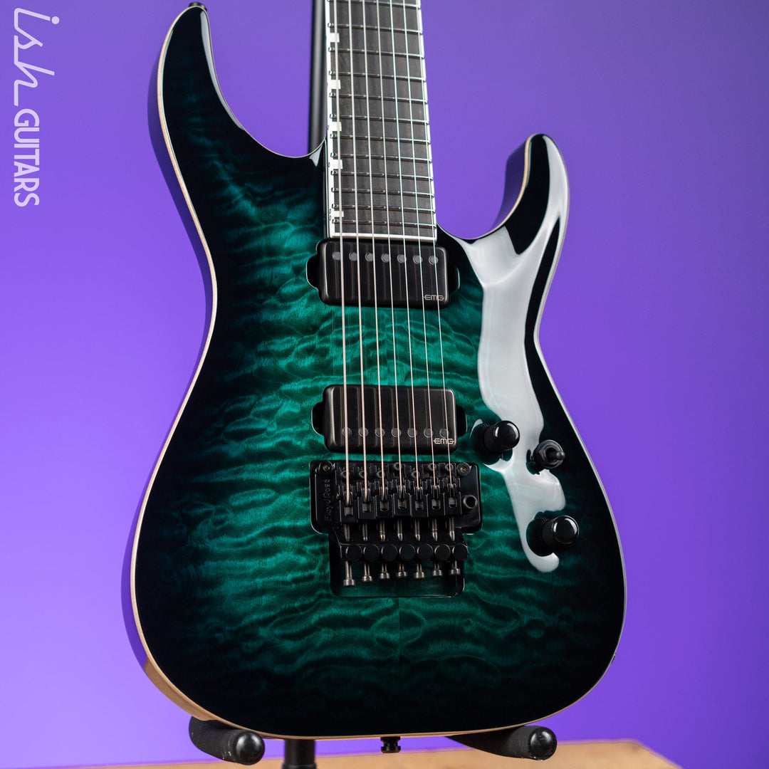 ESP E-II Horizon Floyd Rose 7 String Turquoise Burst – Ish