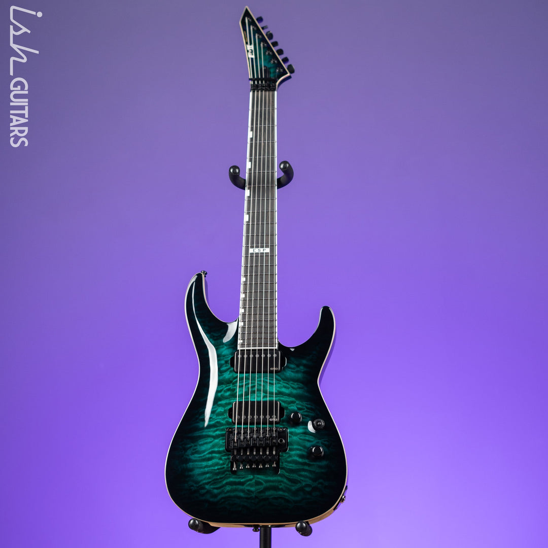 ESP E-II Horizon Floyd Rose 7 String Turquoise Burst