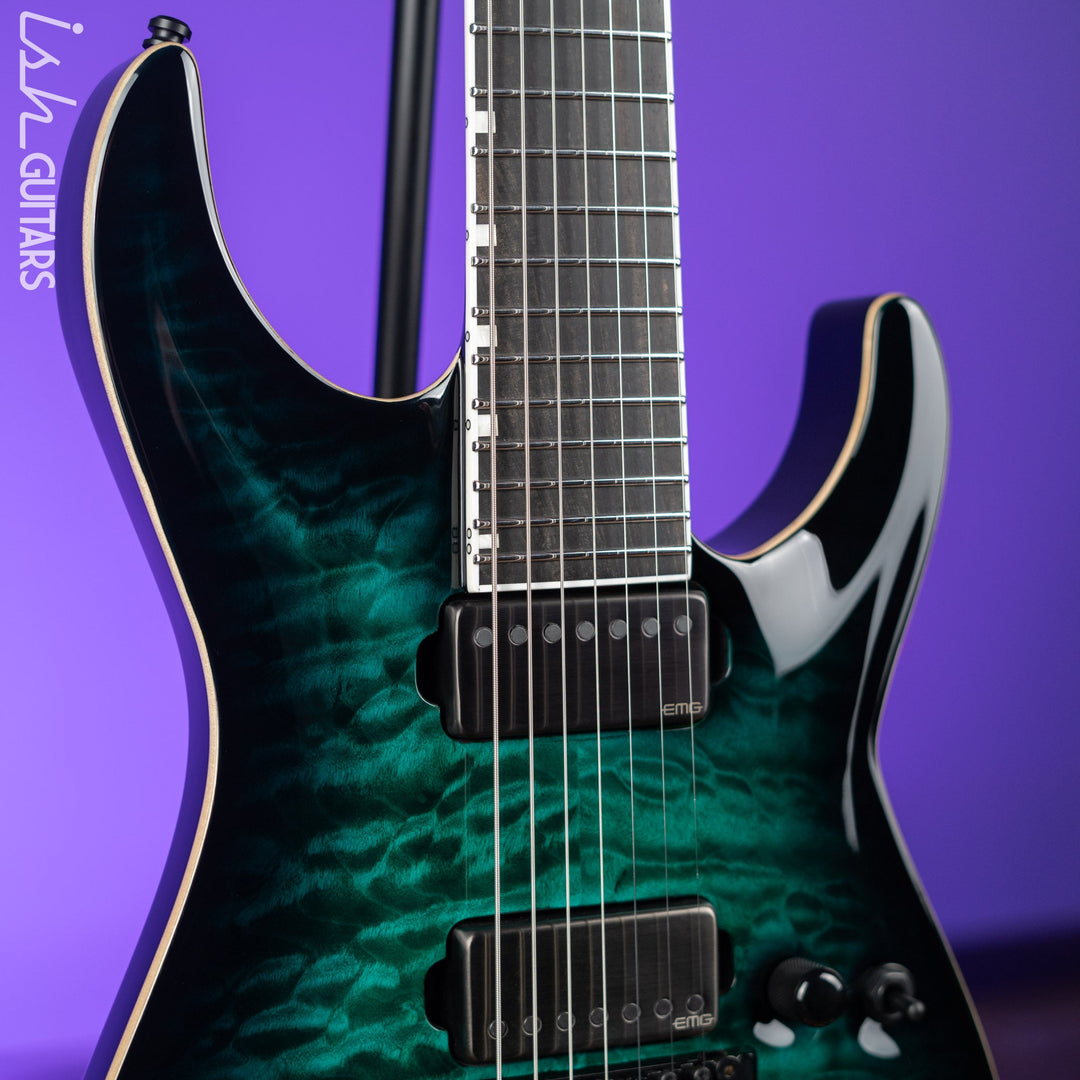 ESP E-II Horizon Floyd Rose 7 String Turquoise Burst