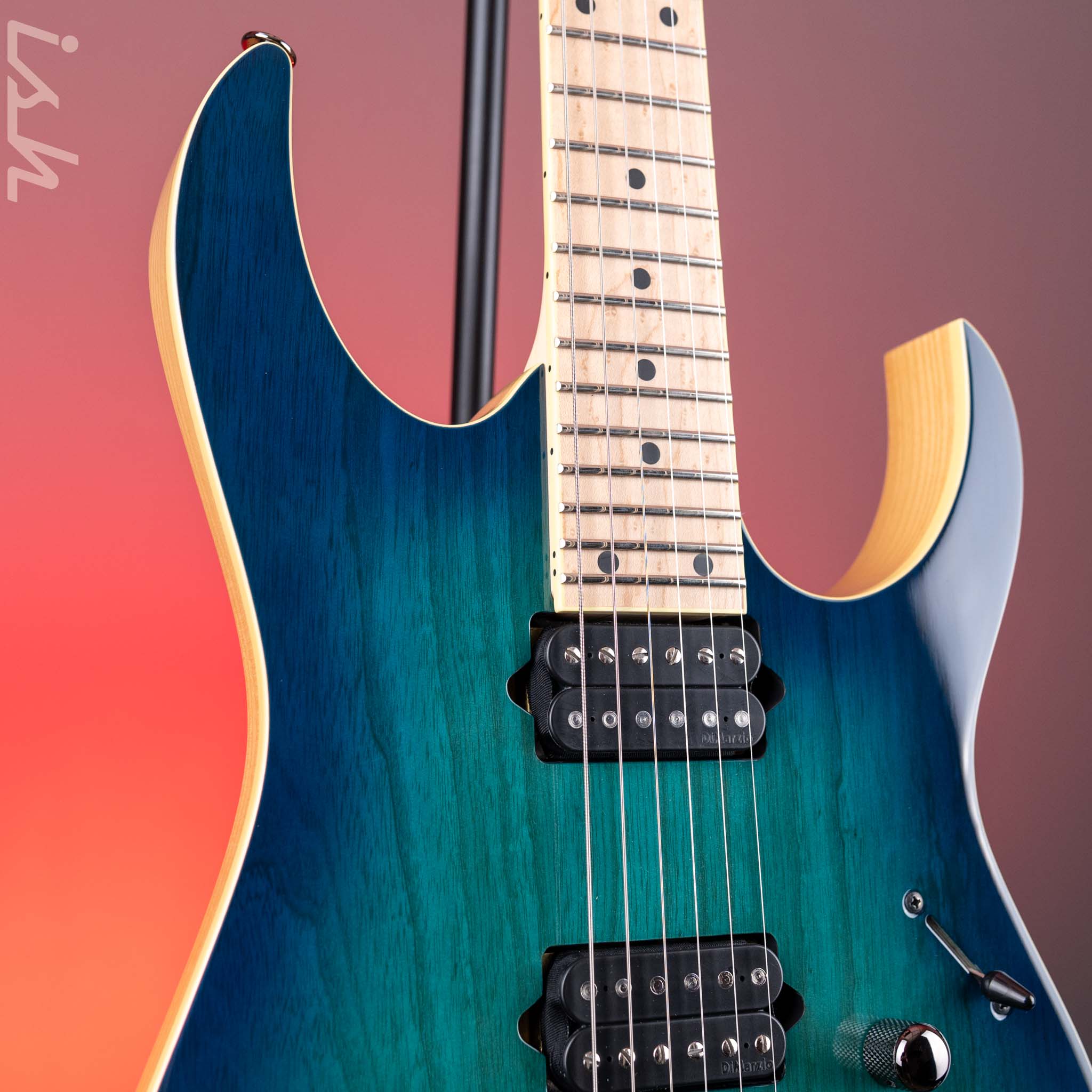 Ibanez RG652AHMFX Prestige Electric Guitar Nebula Green Burst