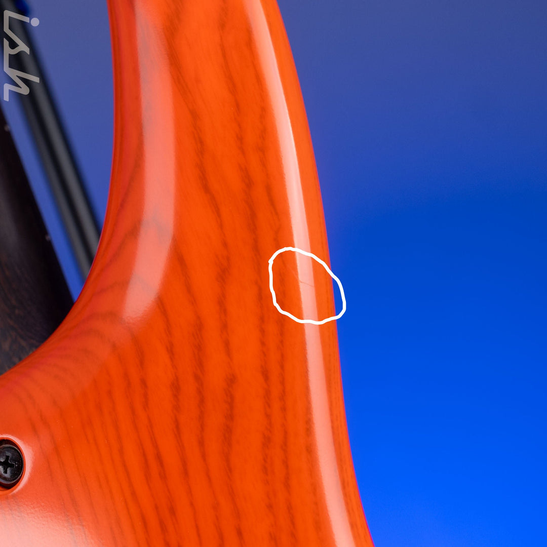 2022 Ibanez SR4605 Prestige 5-String Bass Orange Solar Flare